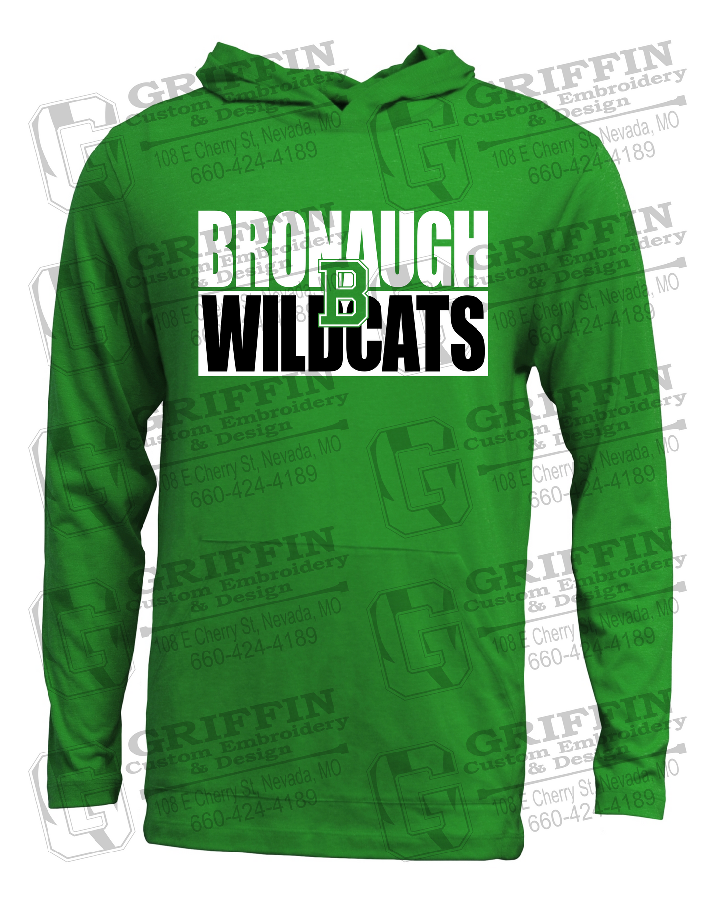Soft-Tek T-Shirt Hoodie - Bronaugh Wildcats 24-C