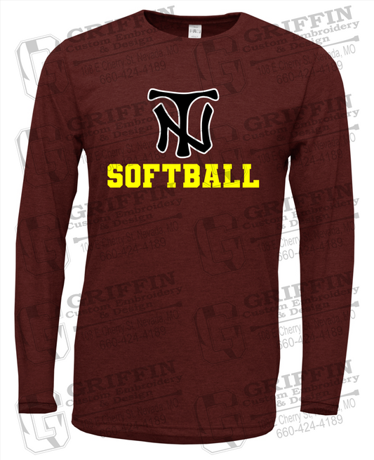 Soft-Tek Long Sleeve T-Shirt - Softball - Nevada Tigers 24-C
