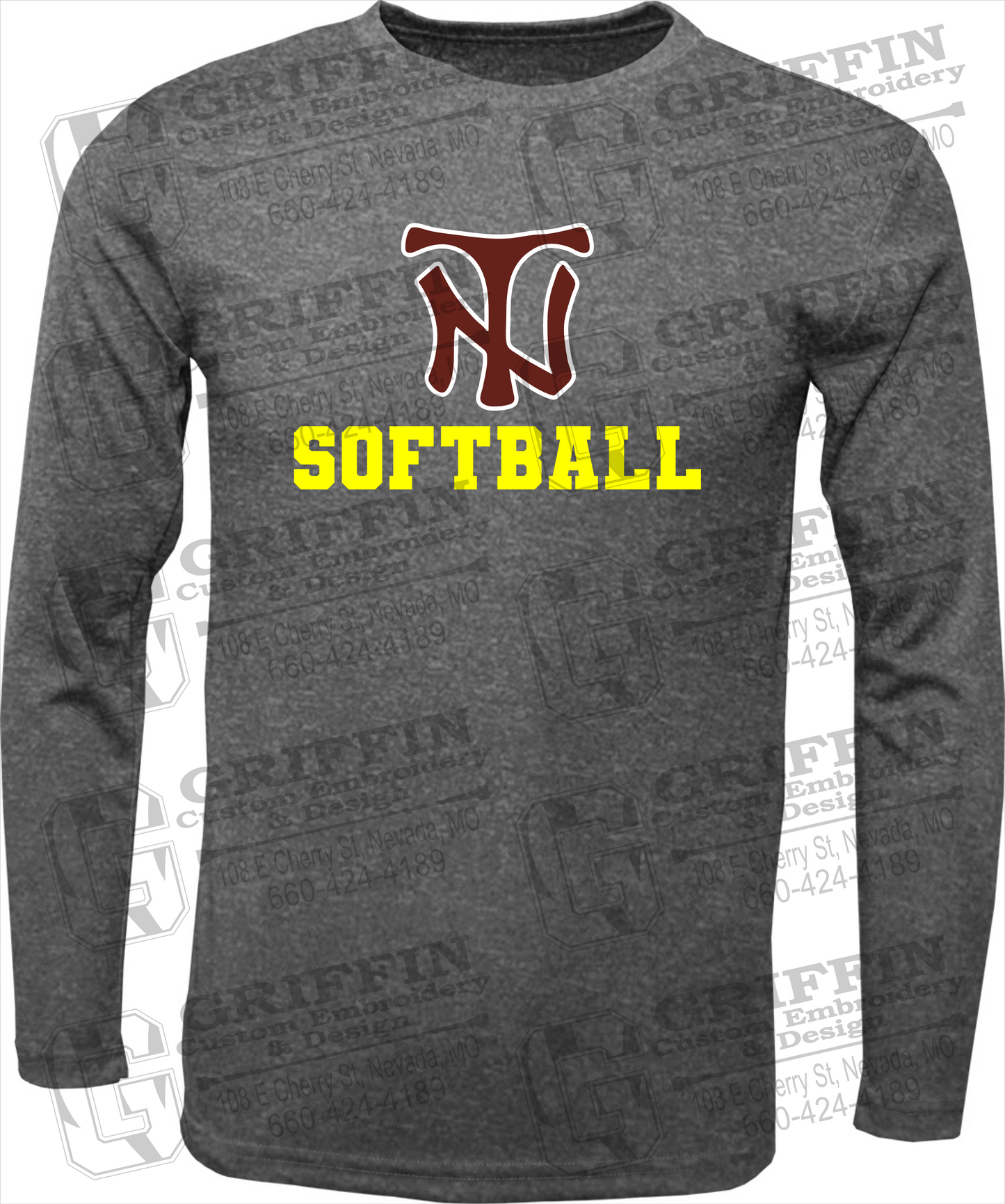 Dry-Fit Long Sleeve T-Shirt - Softball - Nevada Tigers 24-C