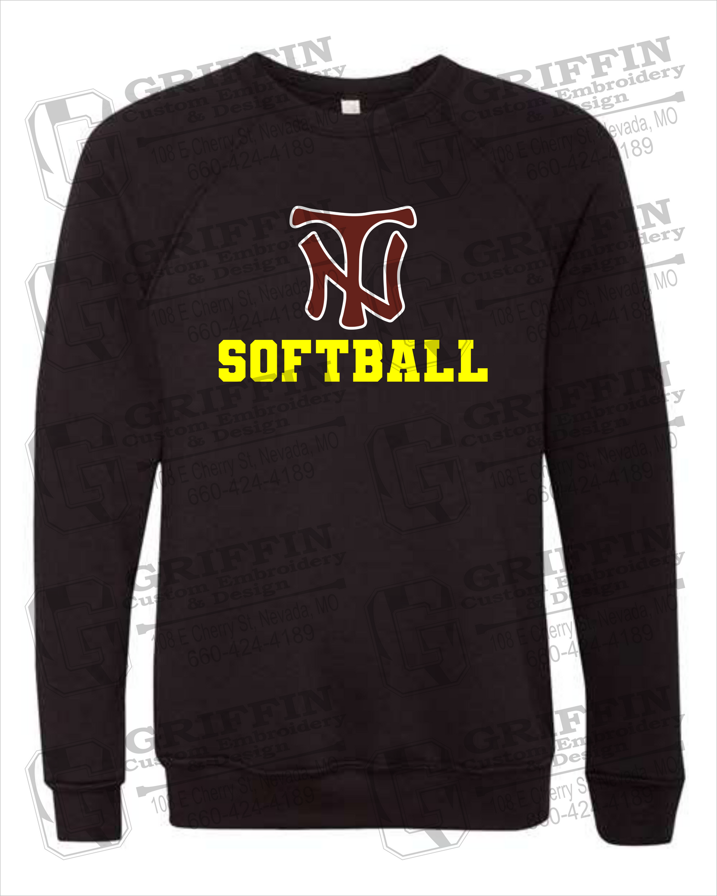 Sponge Fleece Sweatshirt - Softball - Nevada Tigers 24-C