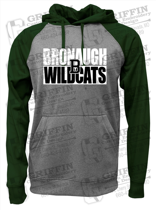 Bronaugh Wildcats 24-C Youth Raglan Hoodie