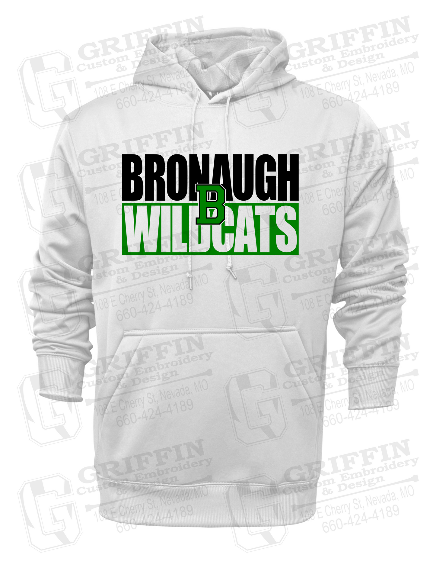 Bronaugh Wildcats 24-C Youth Hoodie