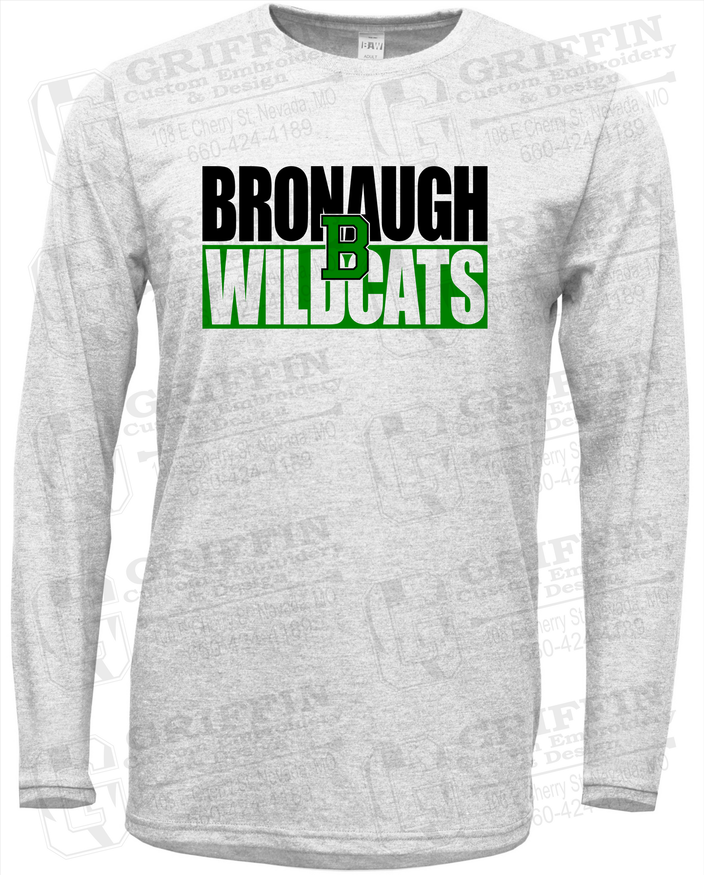 Soft-Tek Long Sleeve T-Shirt - Bronaugh Wildcats 24-C