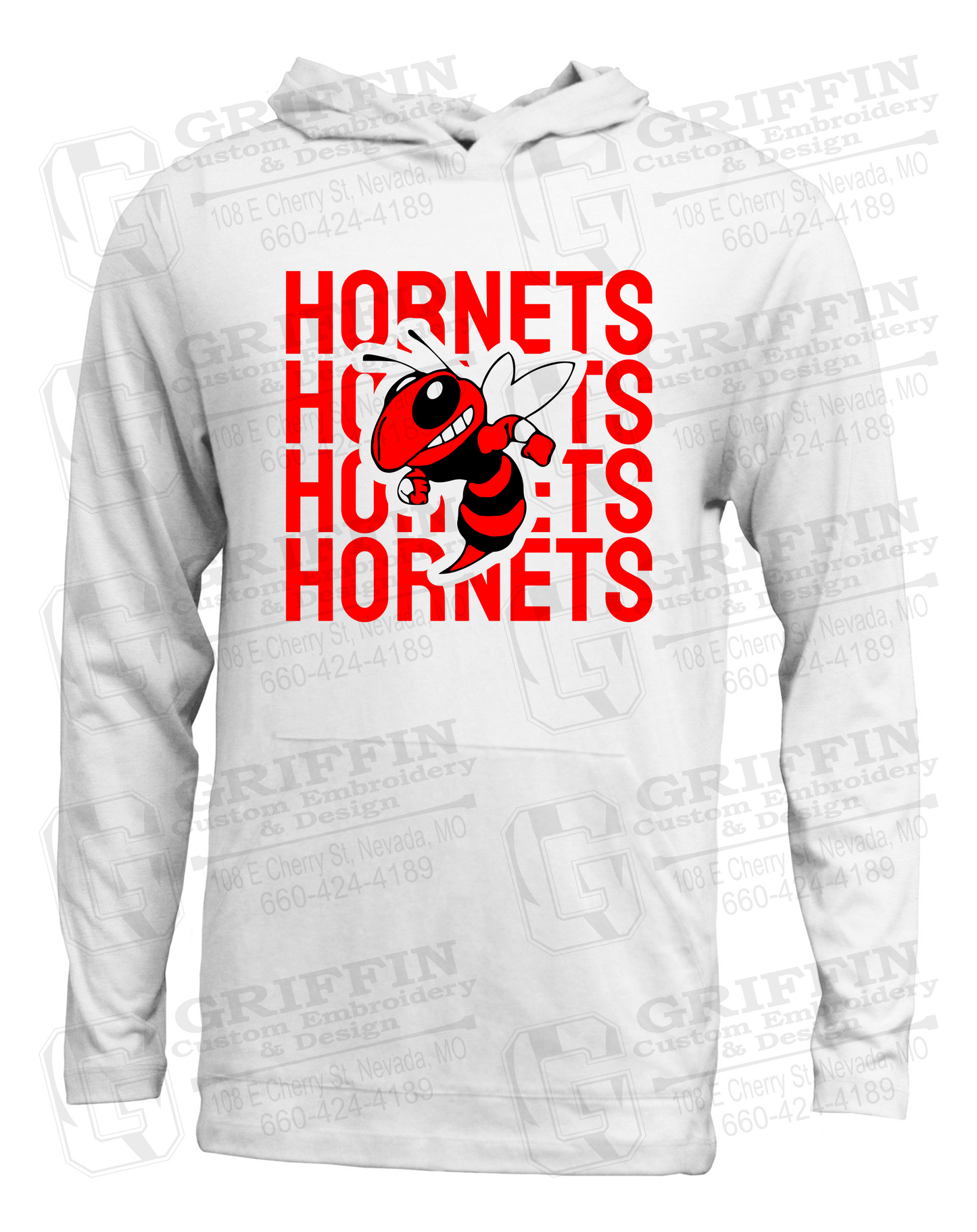 Soft-Tek T-Shirt Hoodie - Hume Hornets 24-C