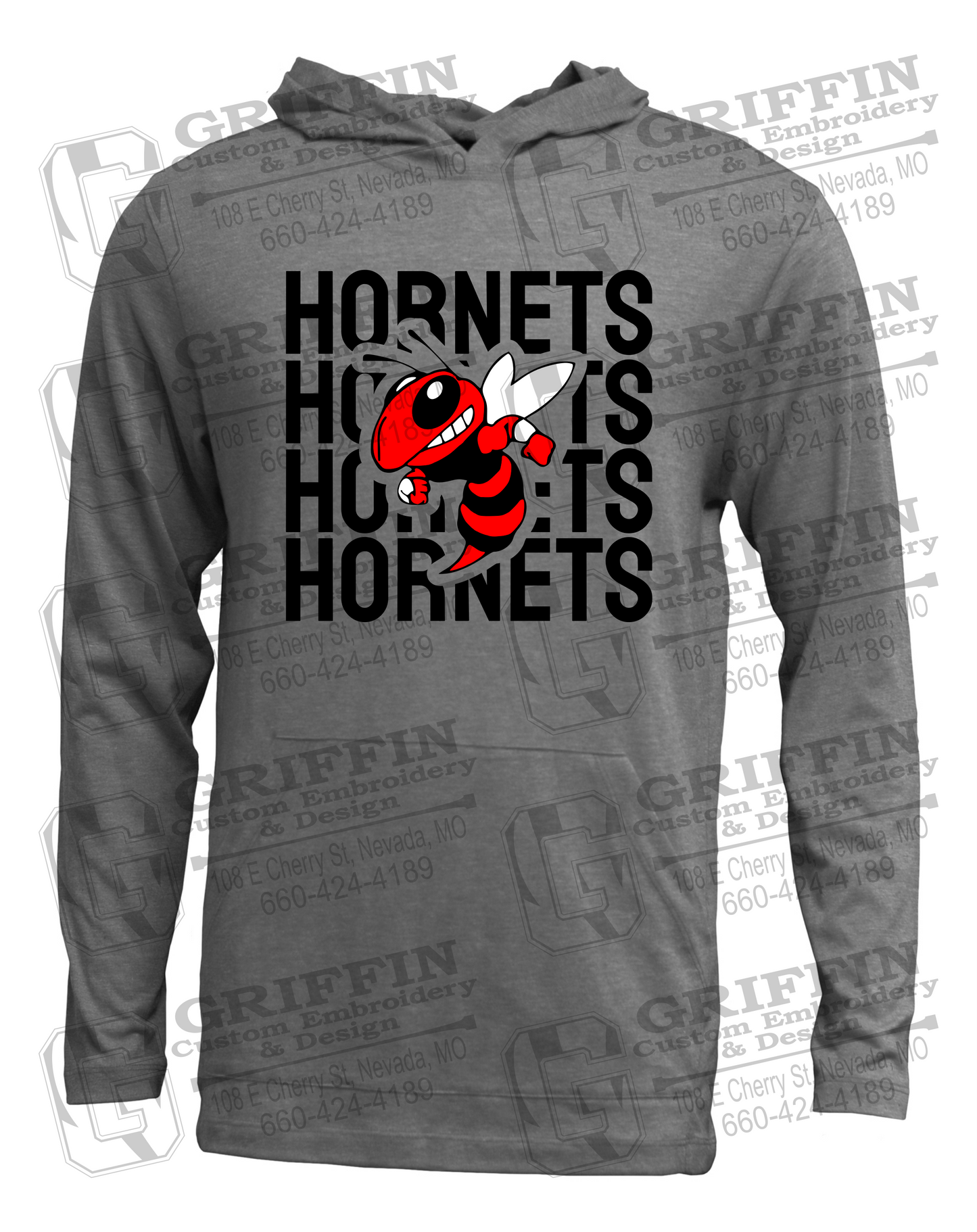 Soft-Tek T-Shirt Hoodie - Hume Hornets 24-C