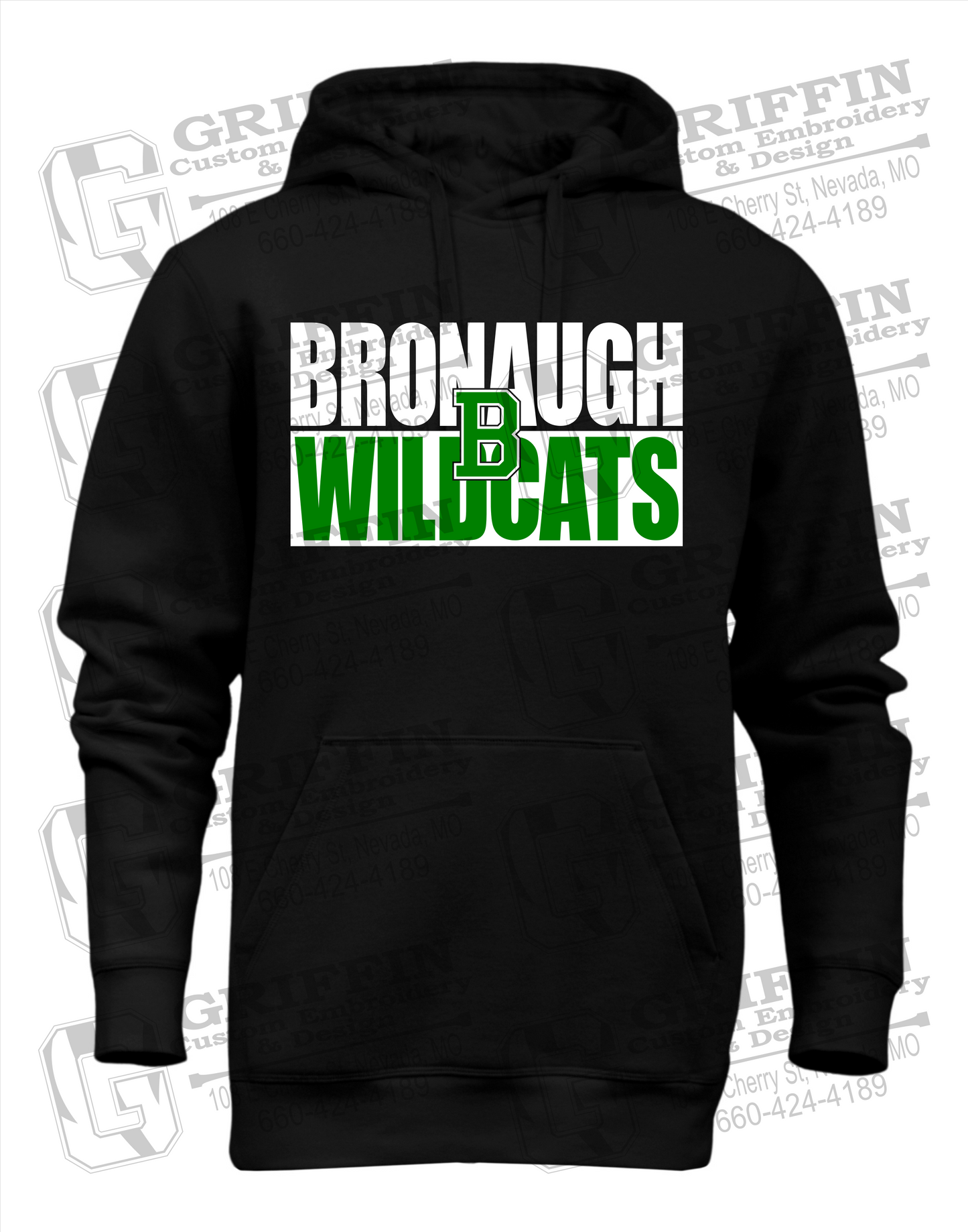 Bronaugh Wildcats 24-C Heavyweight Hoodie