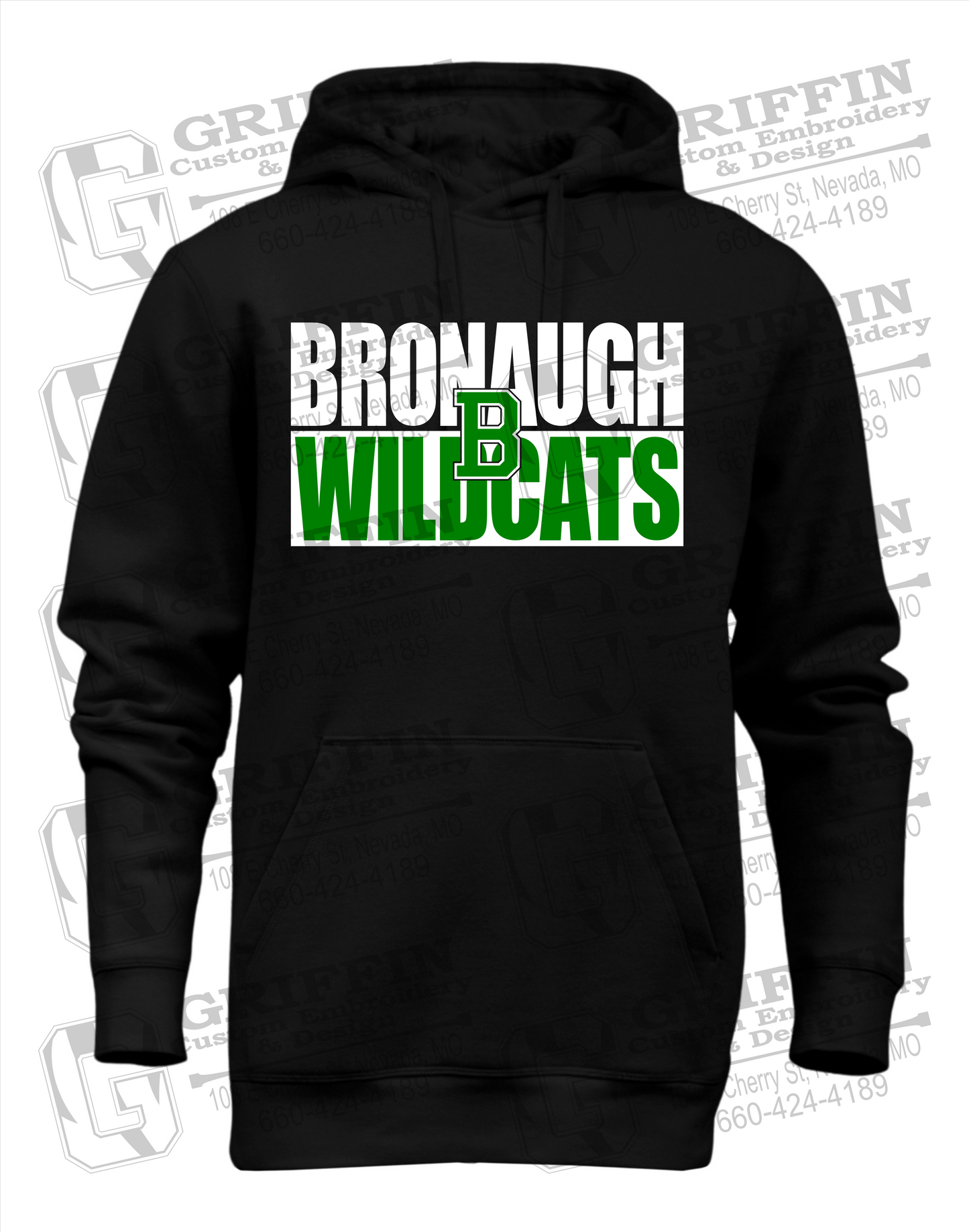 Heavyweight Fleece Hoodie - Bronaugh Wildcats 24-C