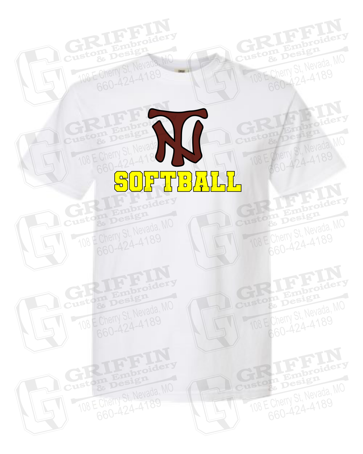 Comfort Colors Short Sleeve T-Shirt - Softball - Nevada Tigers 24-C
