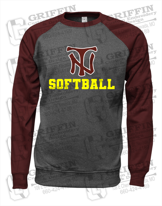 Nevada Tigers 24-C Raglan Sweatshirt - Softball