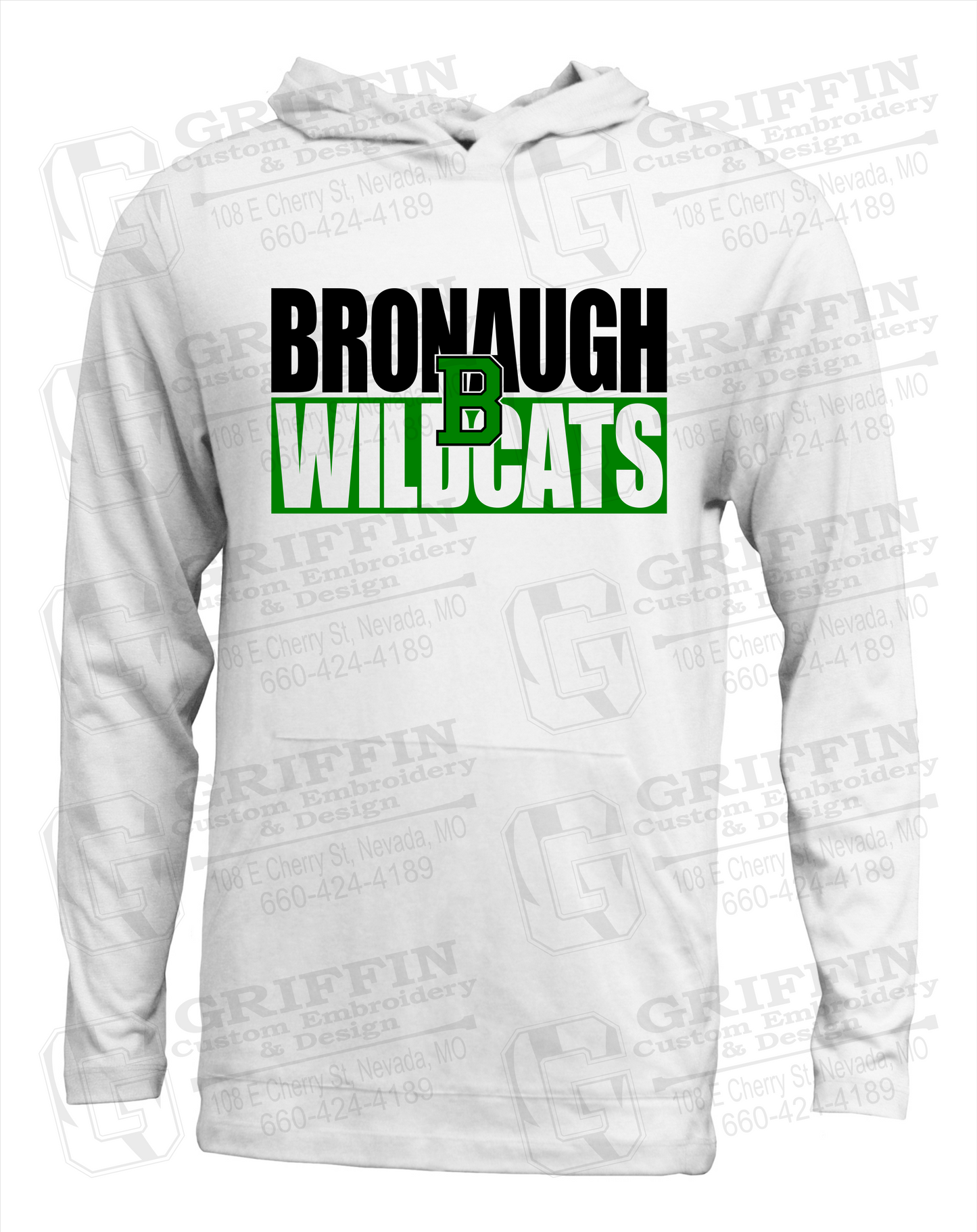 Bronaugh Wildcats 24-C T-Shirt Hoodie