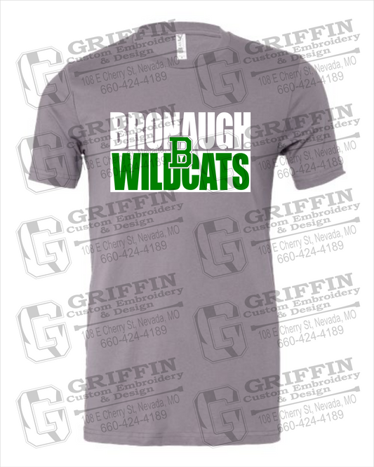 Bronaugh Wildcats 24-C 100% Cotton Short Sleeve T-Shirt