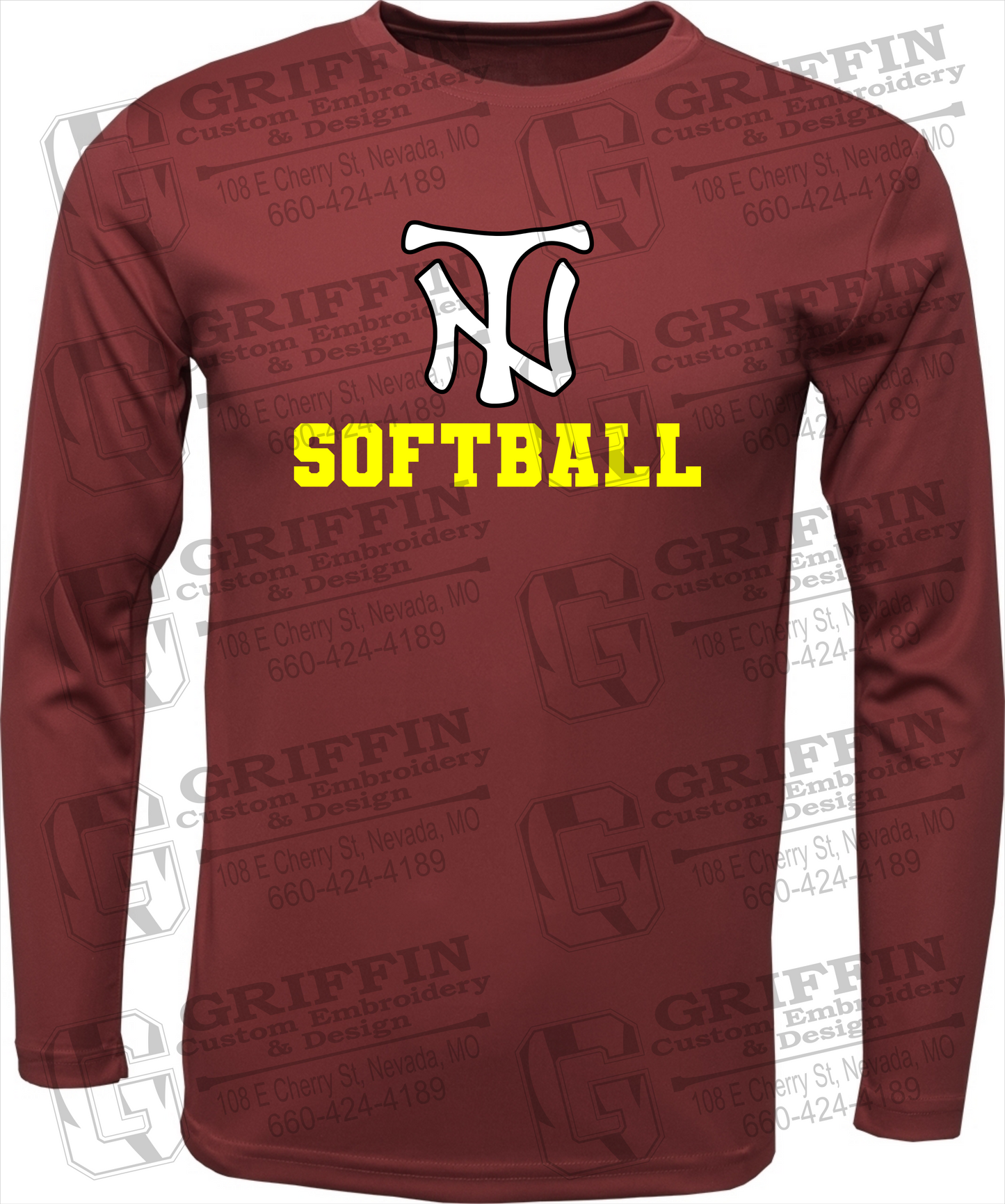 Dry-Fit Long Sleeve T-Shirt - Softball - Nevada Tigers 24-C