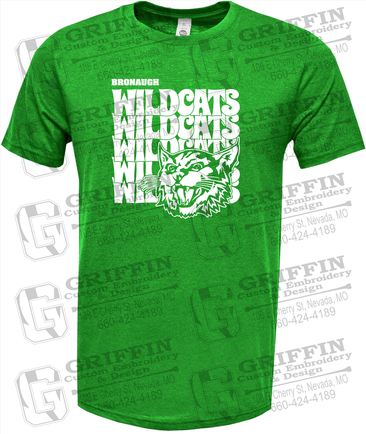 Bronaugh Wildcats 24-D Short Sleeve T-Shirt