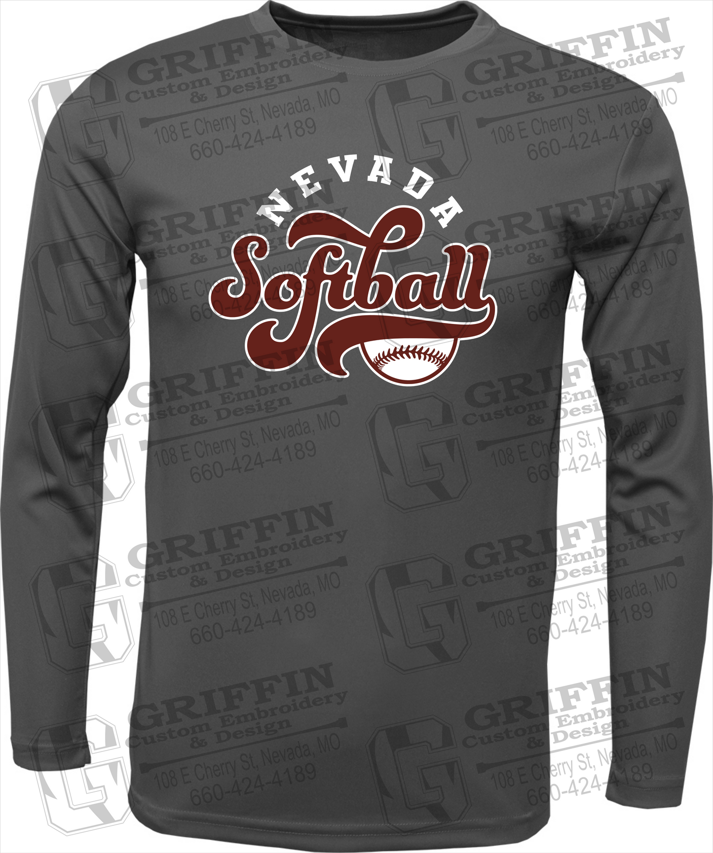 Dry-Fit Long Sleeve T-Shirt - Softball - Nevada Tigers 24-D