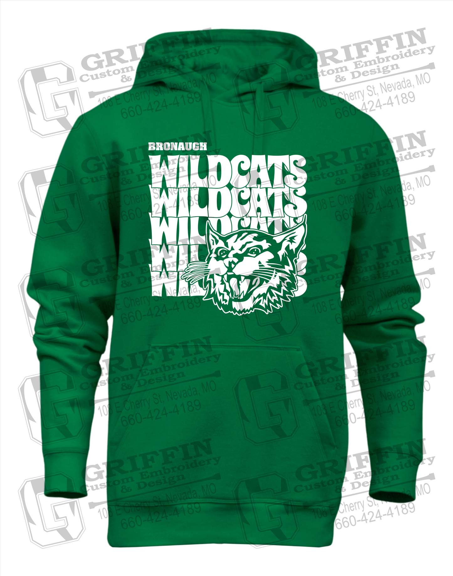 Heavyweight Fleece Hoodie - Bronaugh Wildcats 24-D