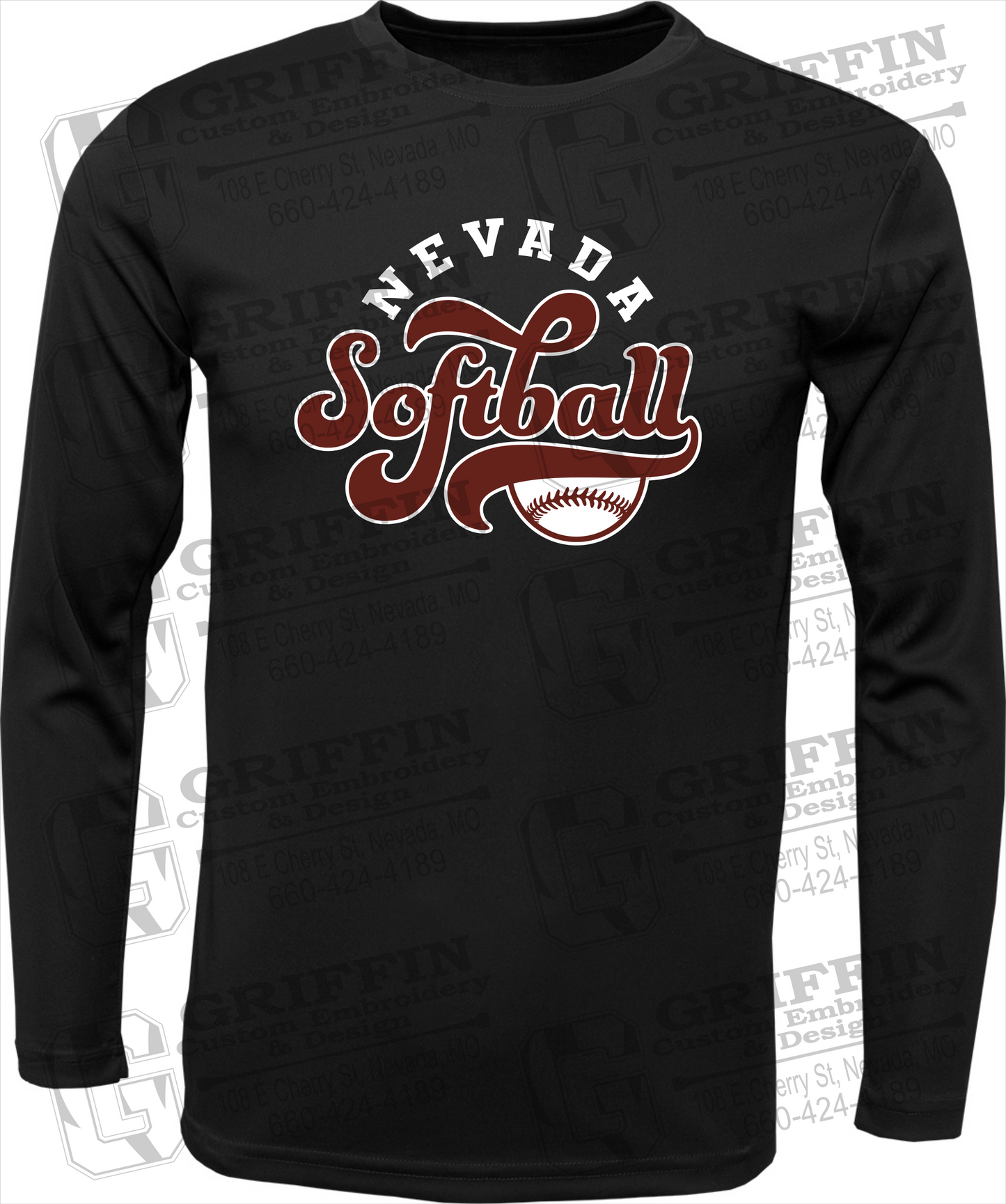 Dry-Fit Long Sleeve T-Shirt - Softball - Nevada Tigers 24-D