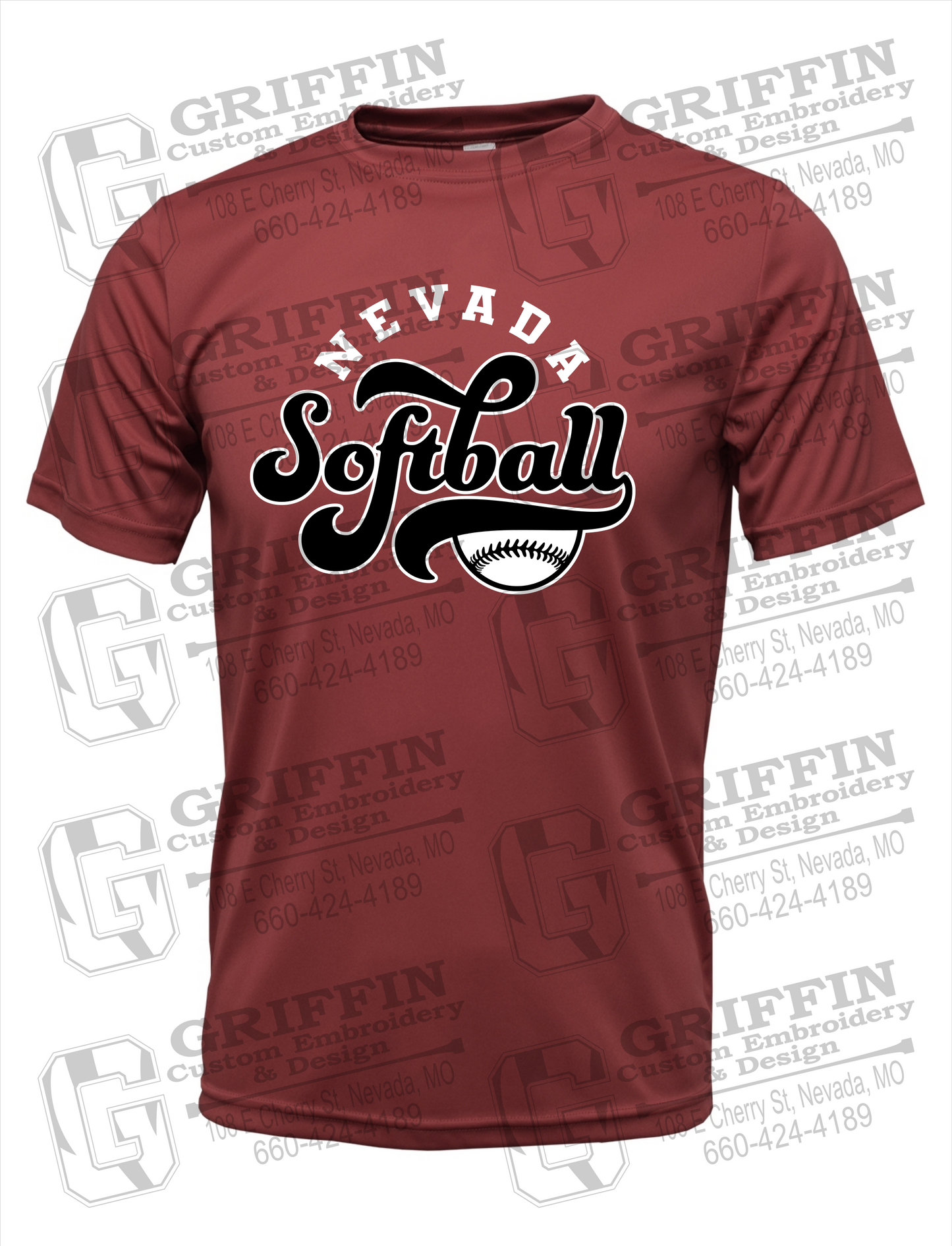 Dry-Fit Short Sleeve T-Shirt - Softball -Nevada Tigers 24-D