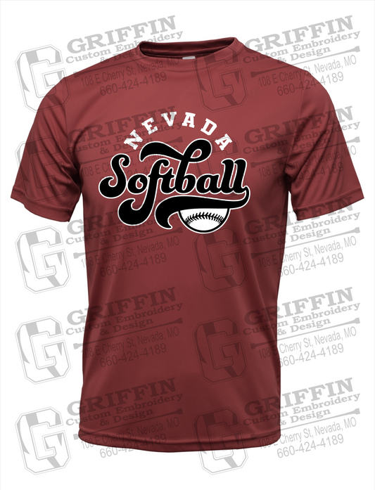 Dry-Fit Short Sleeve T-Shirt - Softball -Nevada Tigers 24-D