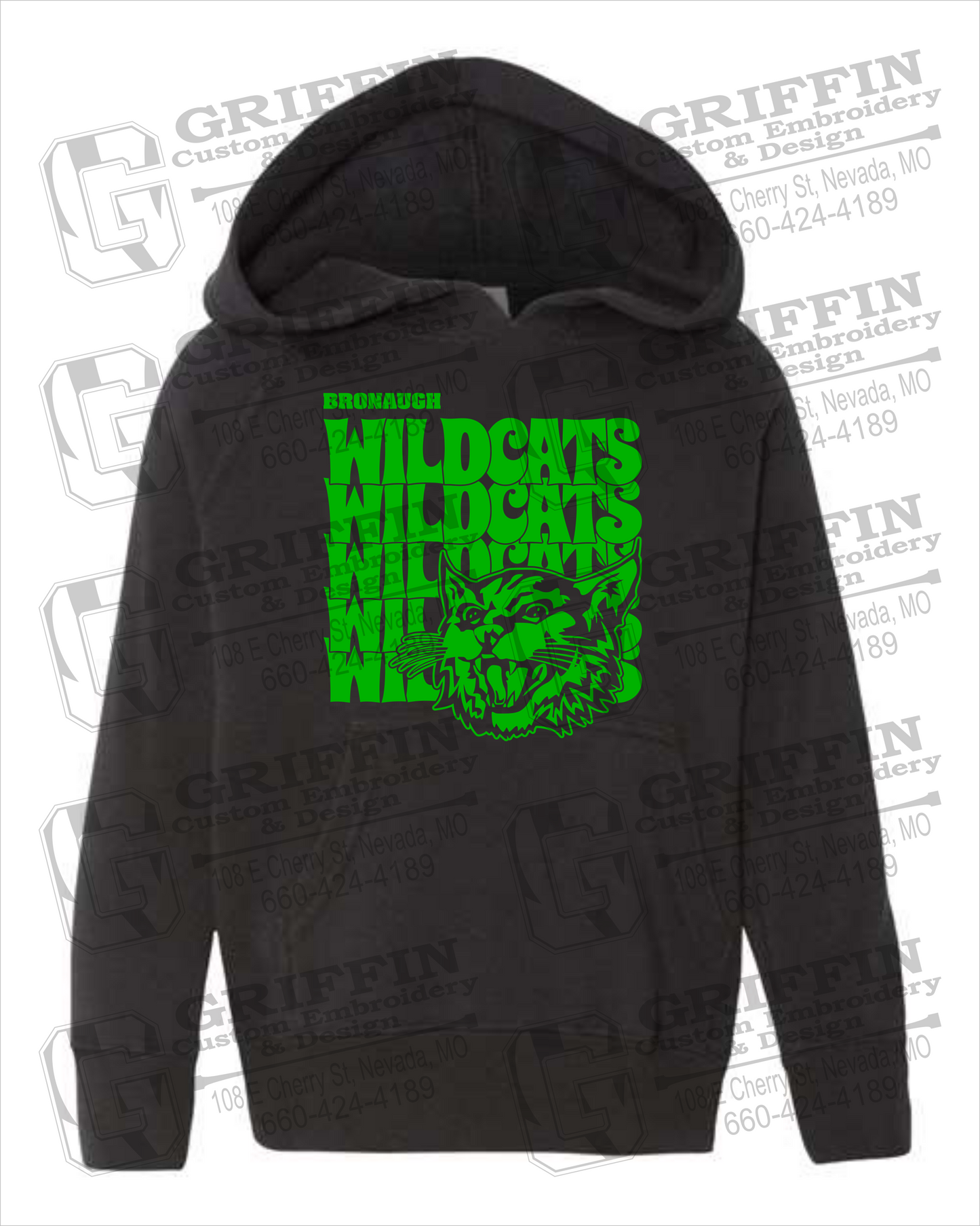 Bronaugh Wildcats 24-D Toddler Hoodie