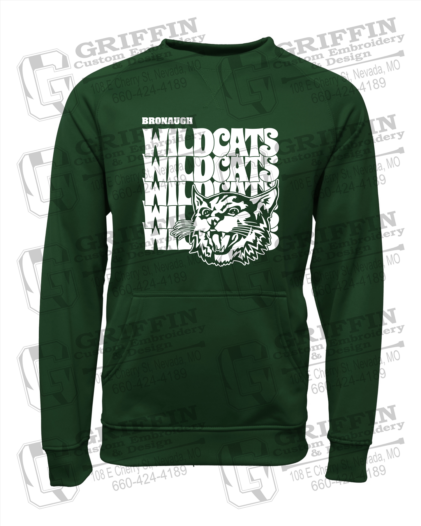 Bronaugh Wildcats 24-D Youth Sweatshirt