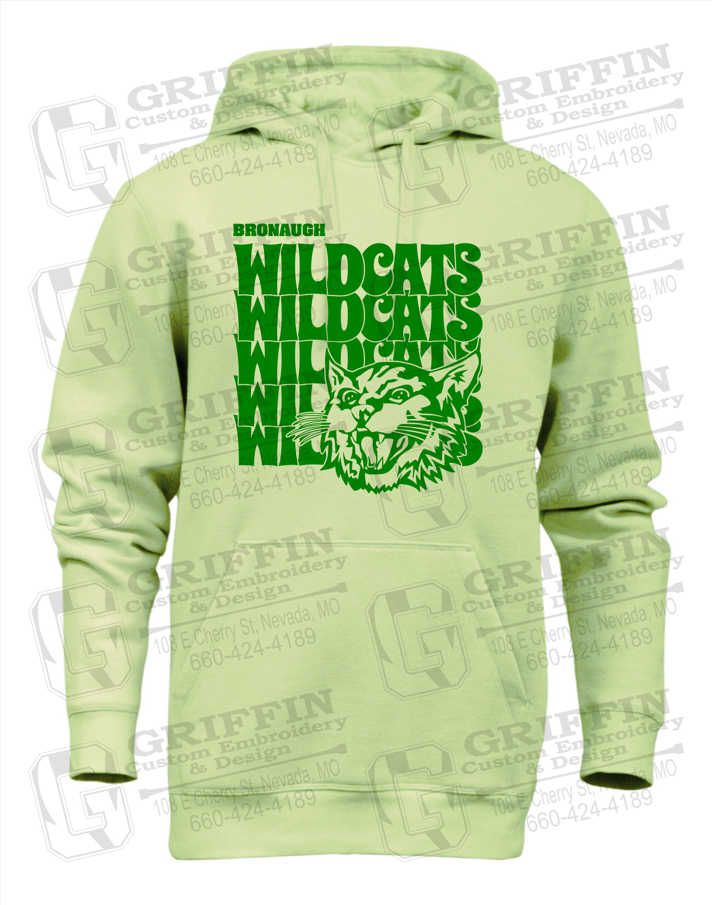 Heavyweight Fleece Hoodie - Bronaugh Wildcats 24-D