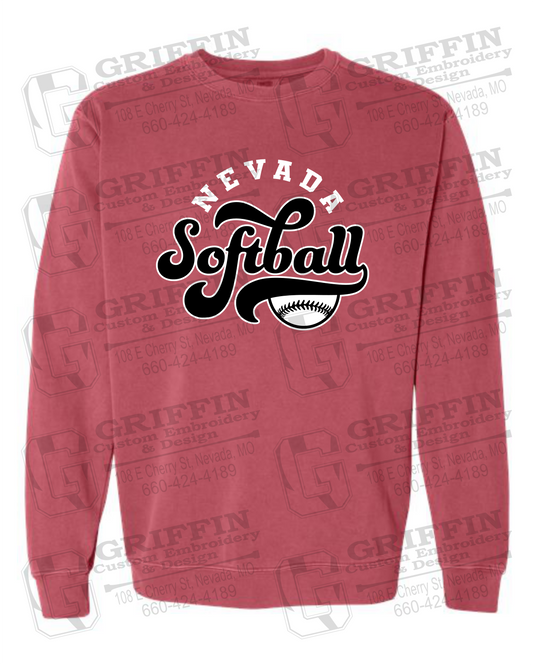 Comfort Colors Crewneck Sweatshirt - Softball - Nevada Tigers 24-D