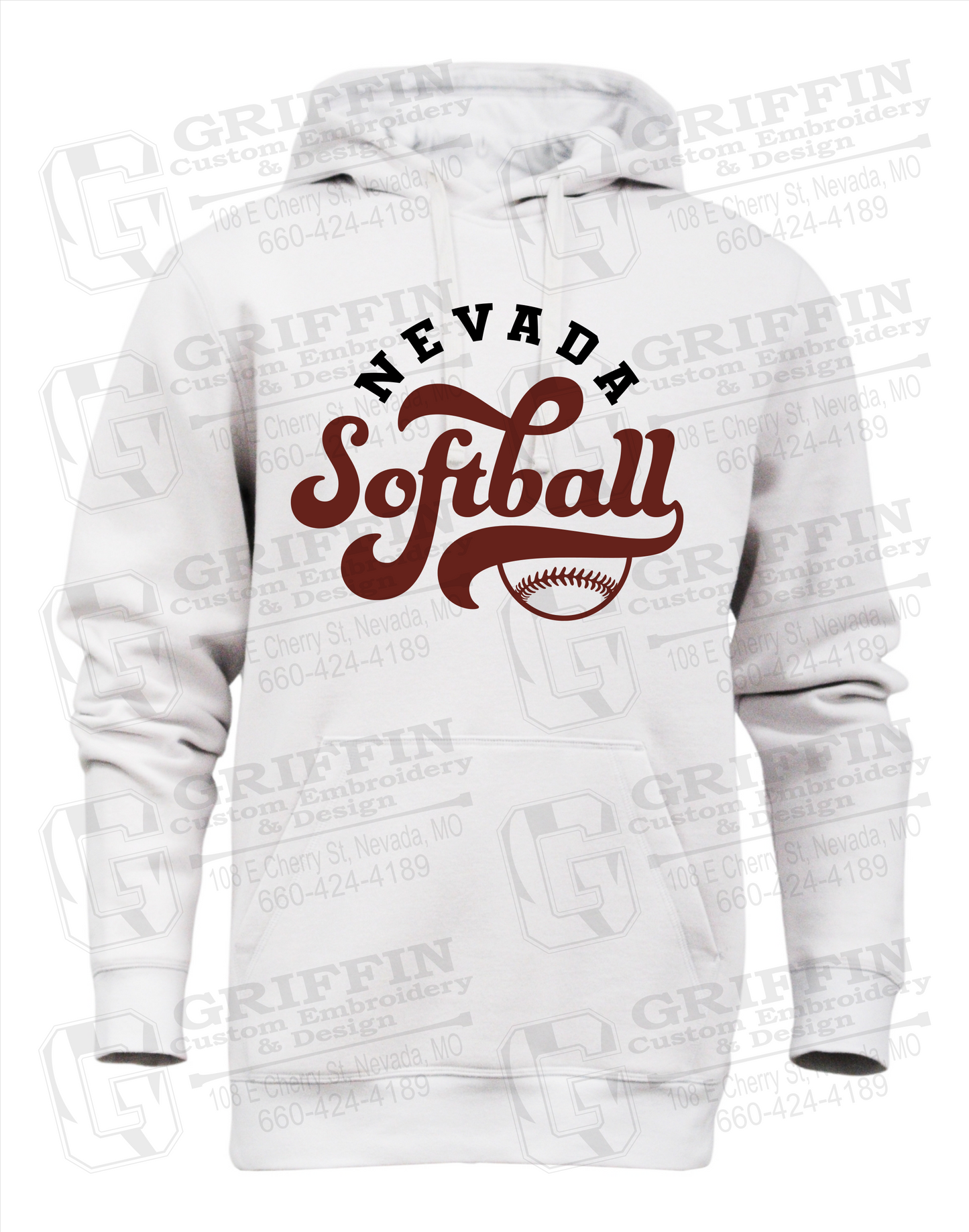 Heavyweight Fleece Hoodie - Softball - Nevada Tigers 24-D