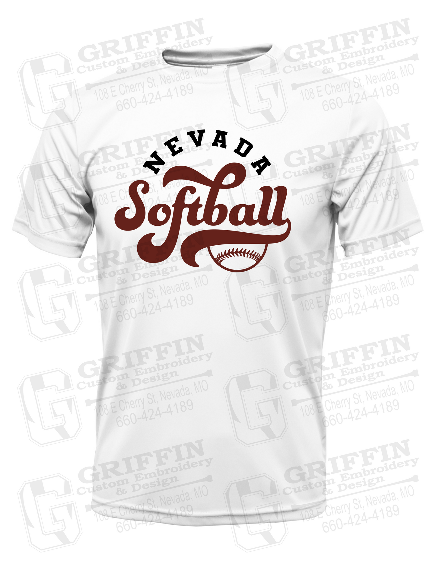 Dry-Fit Short Sleeve T-Shirt - Softball -Nevada Tigers 24-D