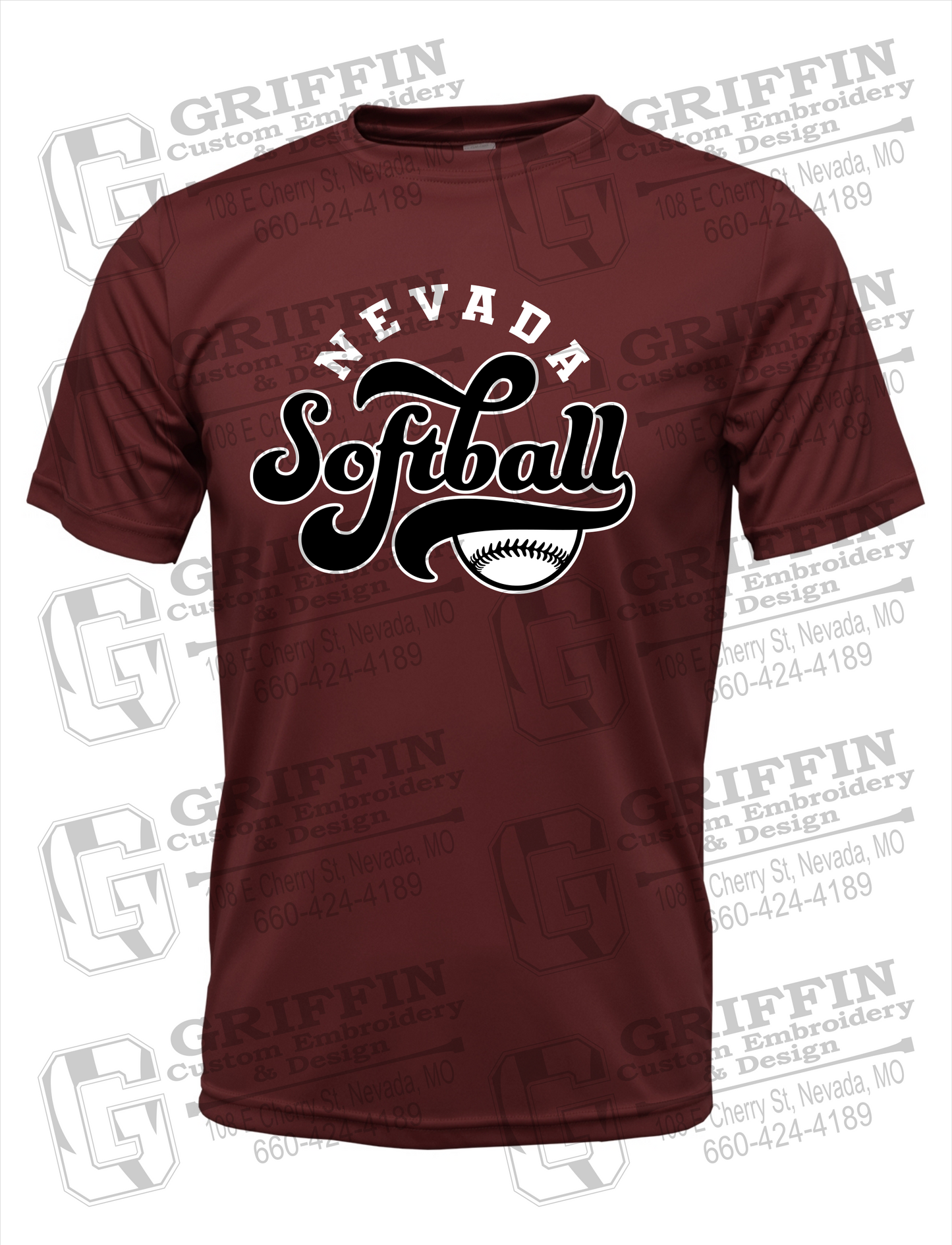 Dry-Fit Short Sleeve T-Shirt - Softball -Nevada Tigers 24-D