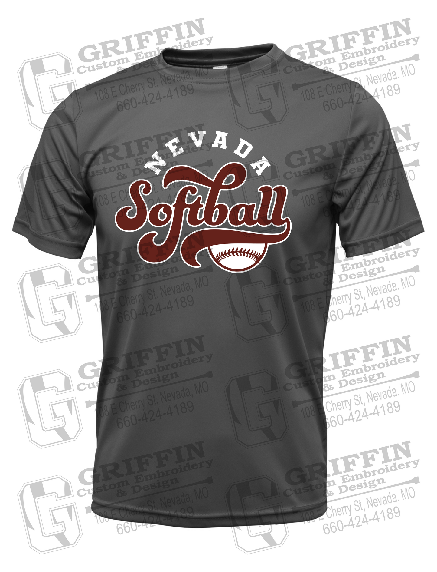 Dry-Fit Short Sleeve T-Shirt - Softball -Nevada Tigers 24-D