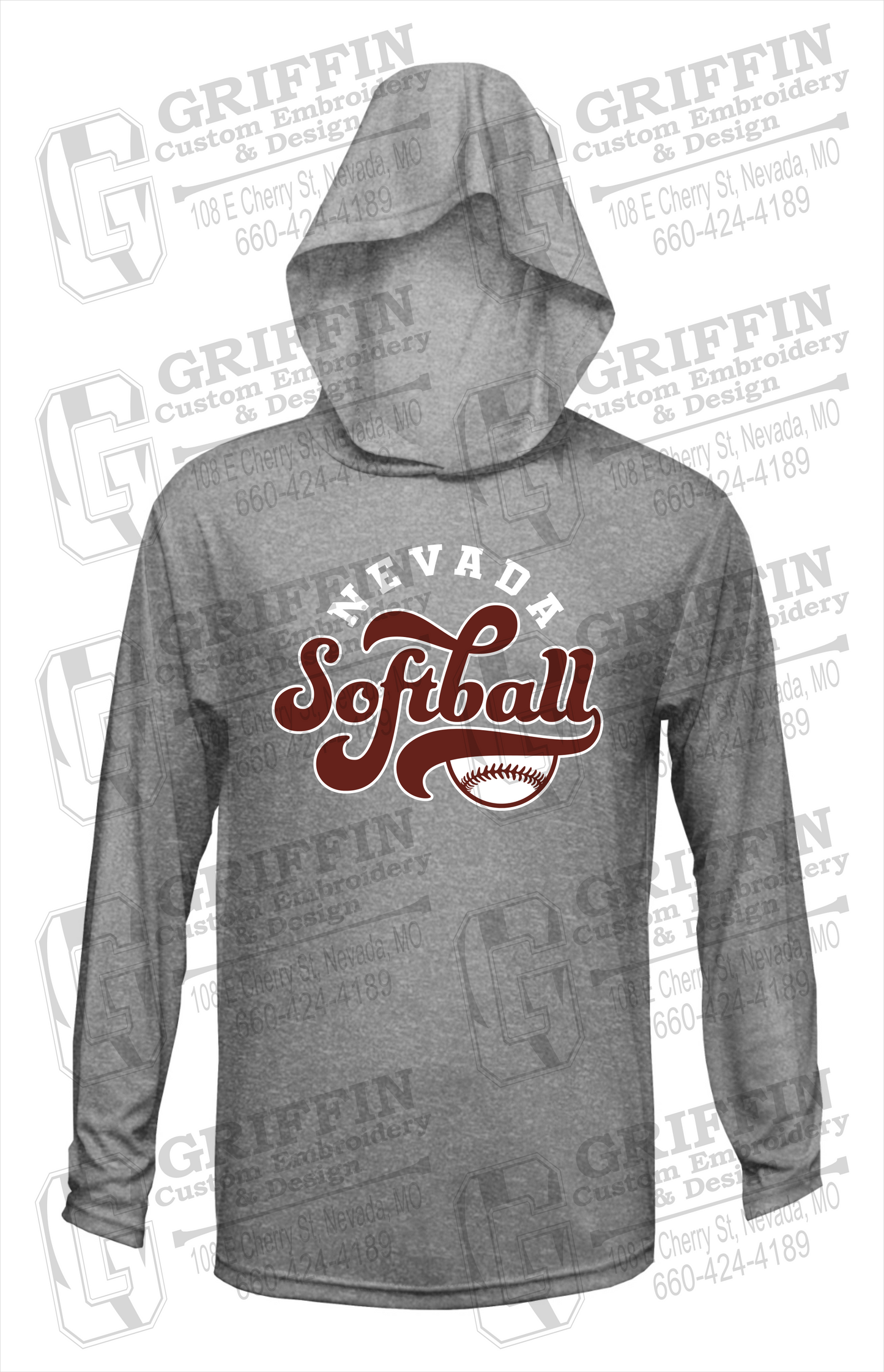 Dry-Fit T-Shirt Hoodie - Softball - Nevada Tigers 24-D