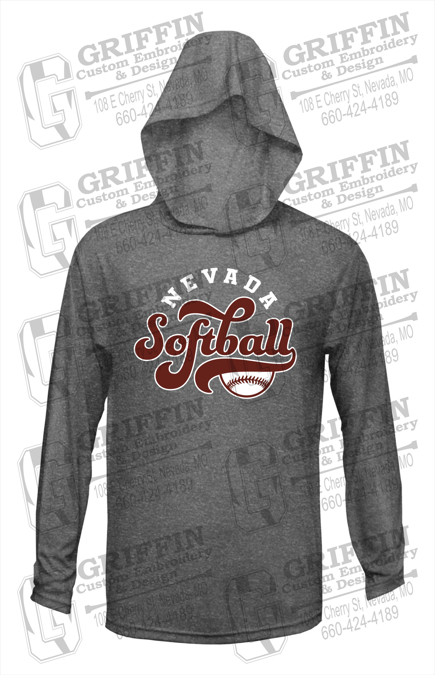 Dry-Fit T-Shirt Hoodie - Softball - Nevada Tigers 24-D