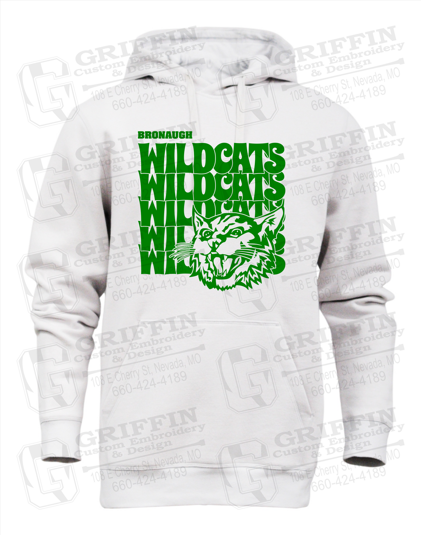 Heavyweight Fleece Hoodie - Bronaugh Wildcats 24-D