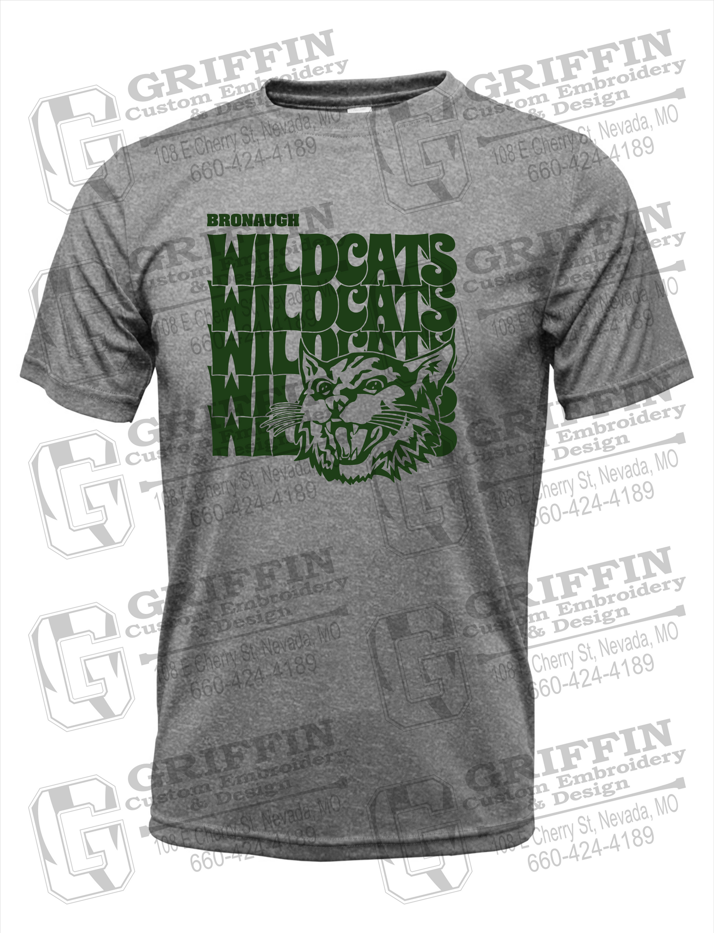 Bronaugh Wildcats 24-D Dry-Fit T-Shirt