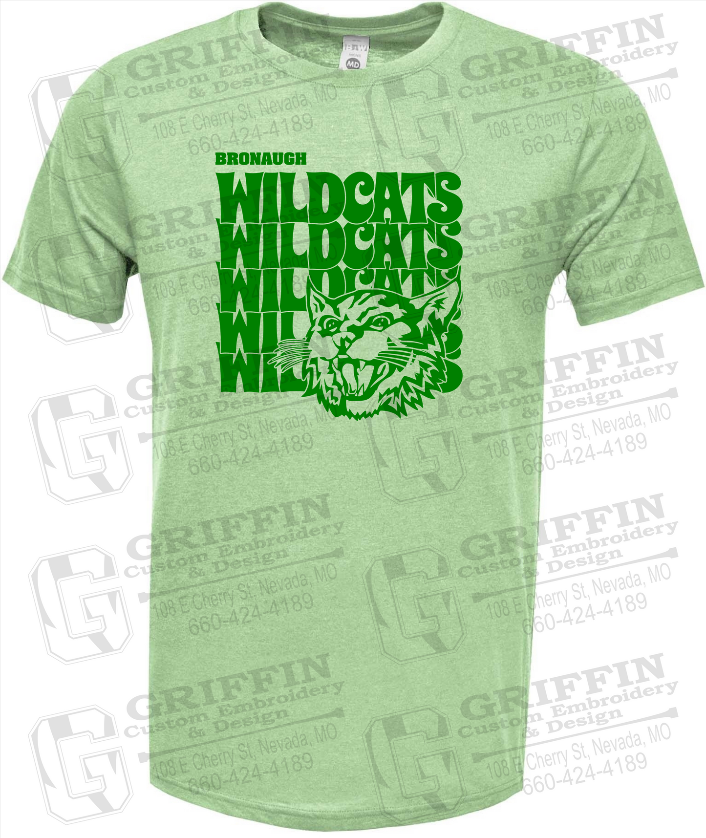 Bronaugh Wildcats 24-D Short Sleeve T-Shirt