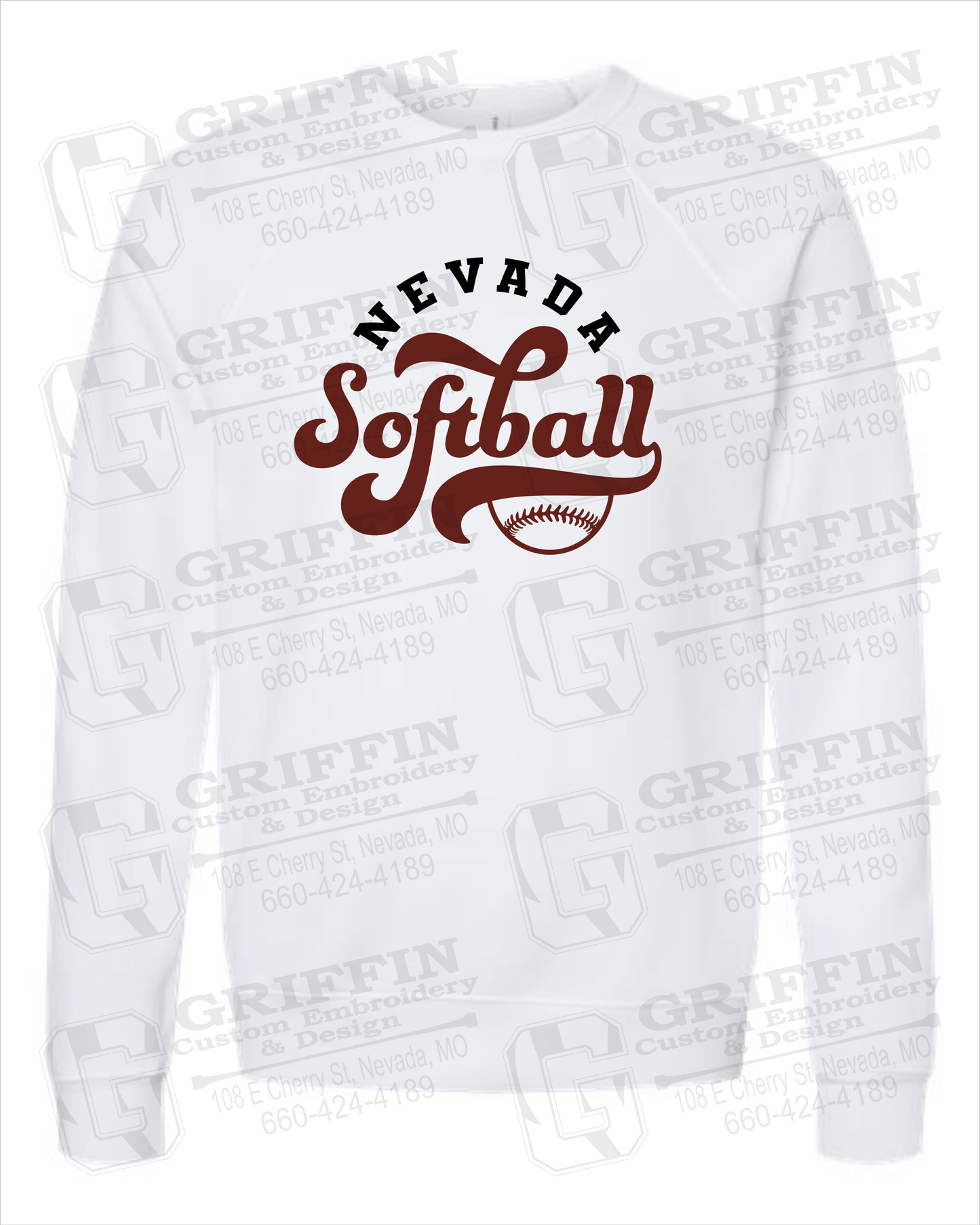 Sponge Fleece Sweatshirt - Softball - Nevada Tigers 24-D