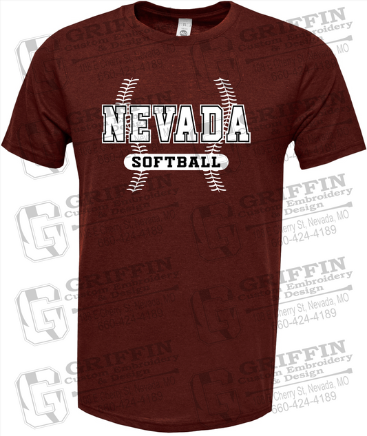 Soft-Tek Short Sleeve T-Shirt - Softball - Nevada Tigers 24-E