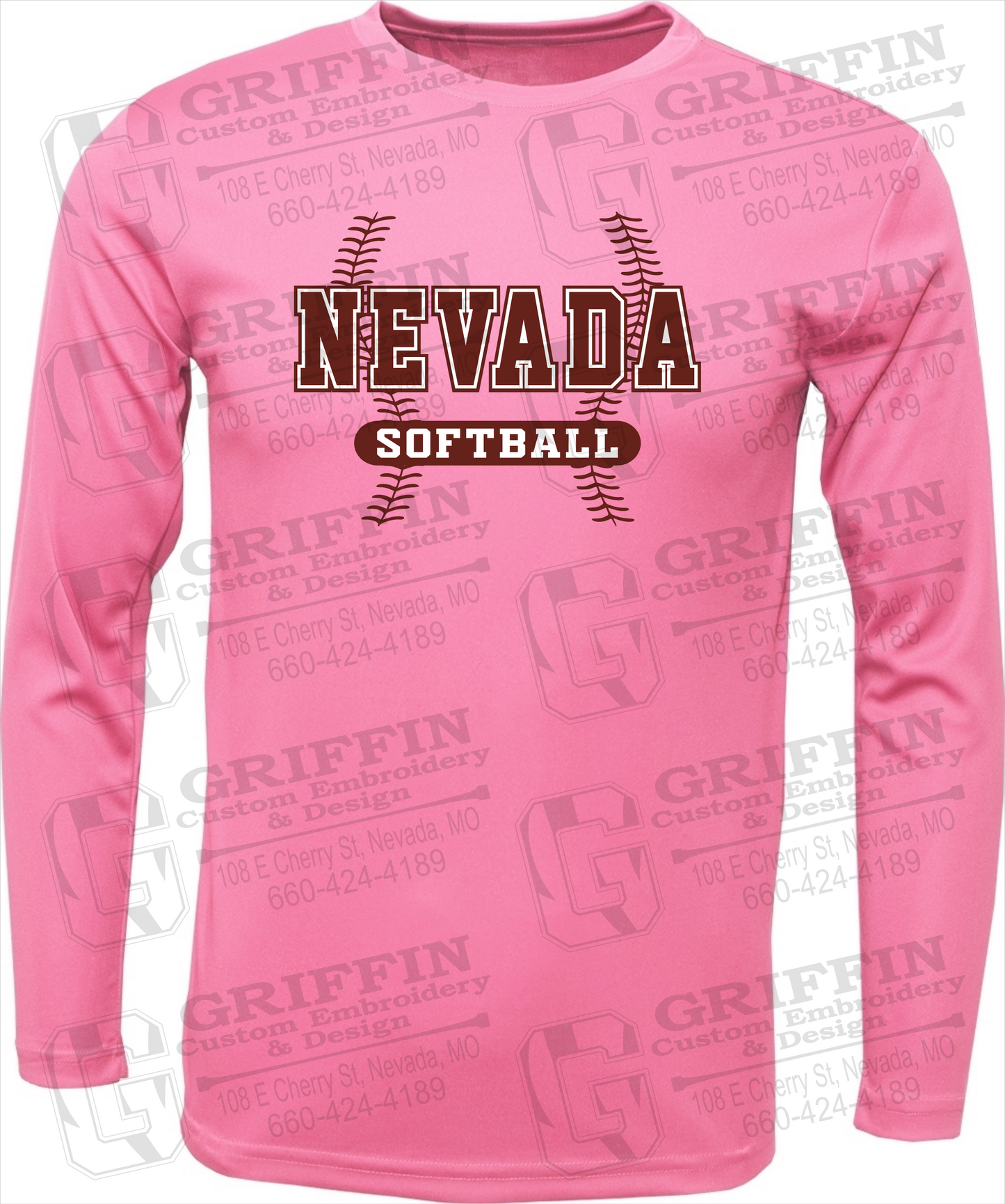 Toddler Dry-Fit Long Sleeve T-Shirt - Softball - Nevada Tigers 24-E