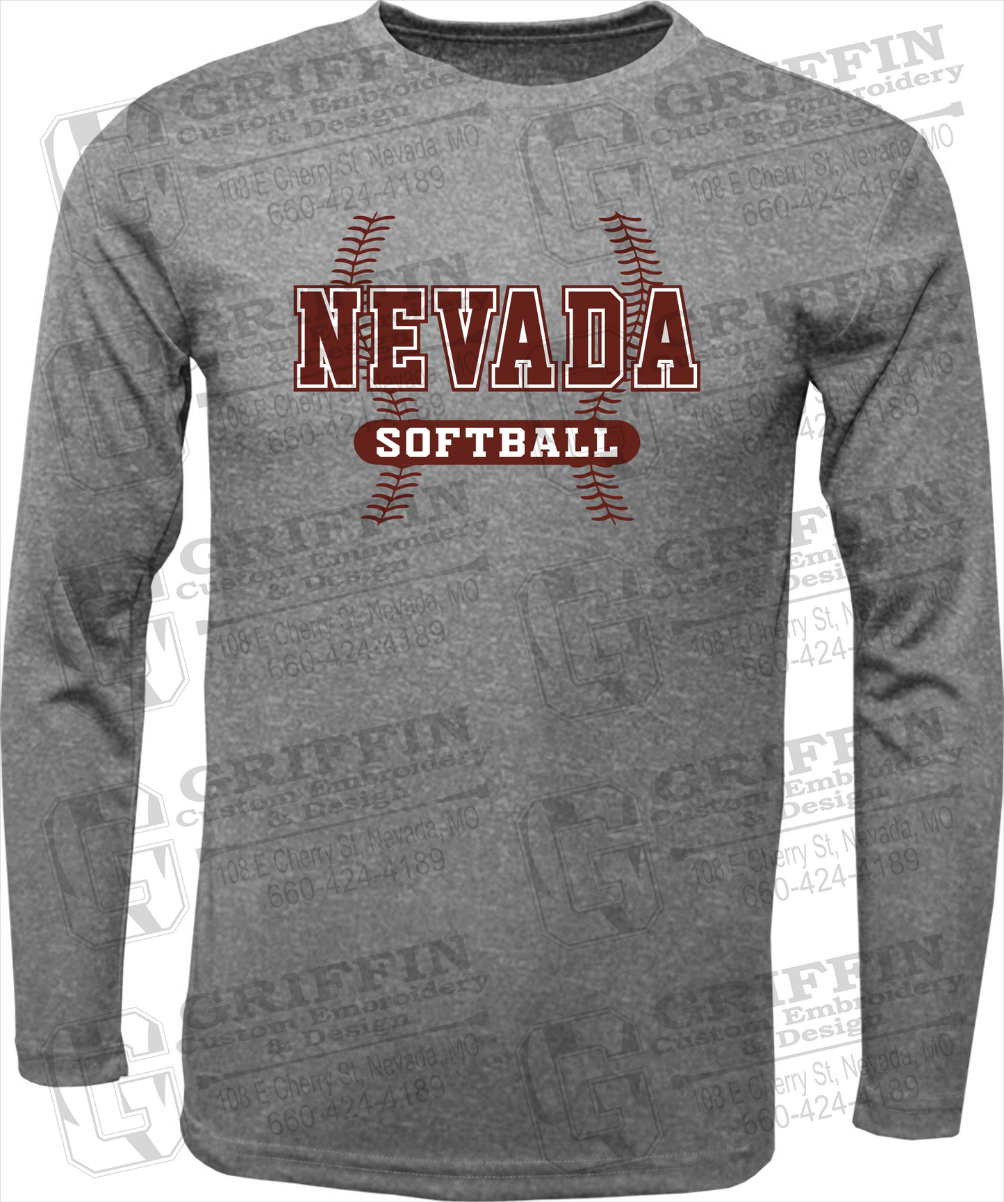 Dry-Fit Long Sleeve T-Shirt - Softball - Nevada Tigers 24-E