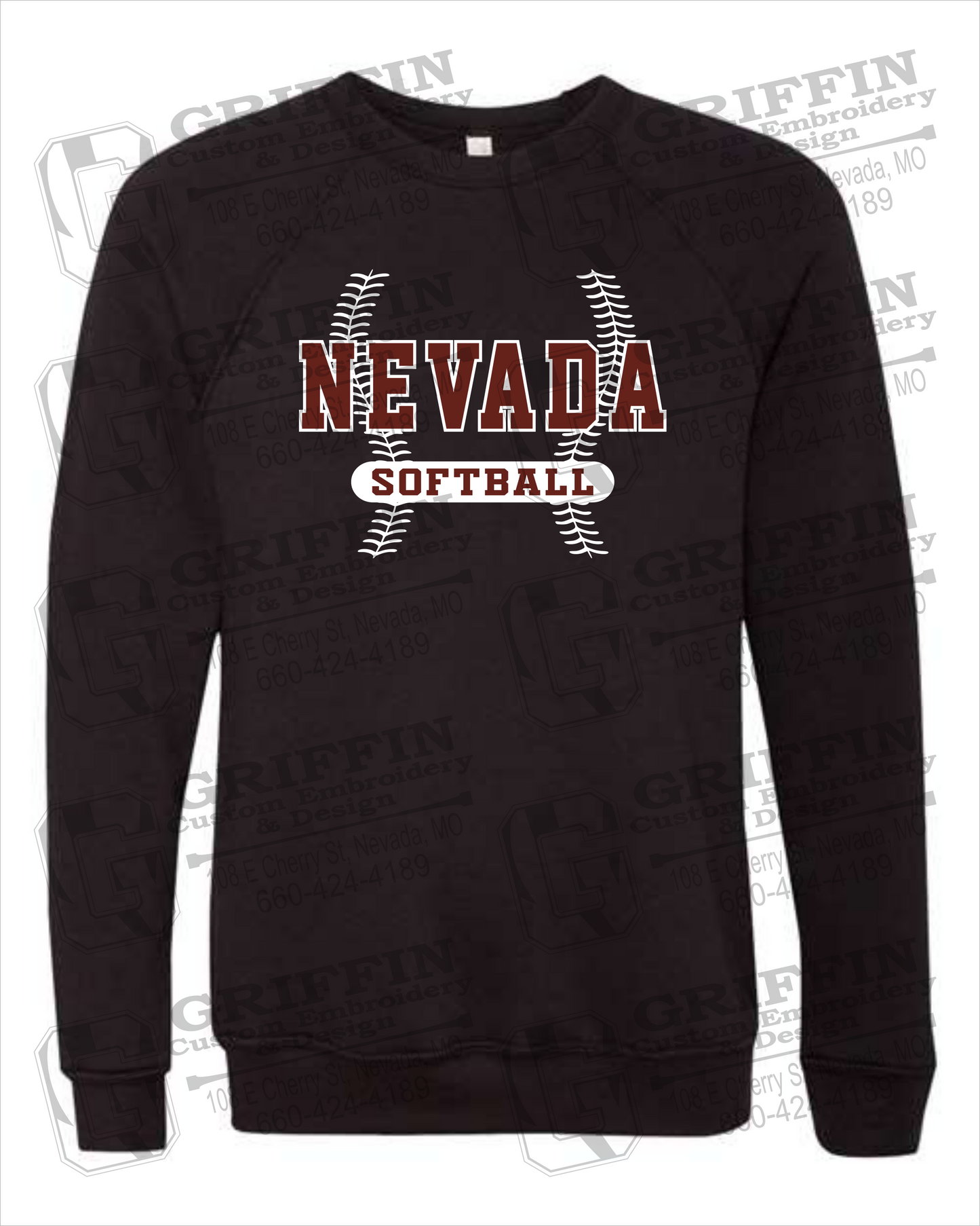 Sponge Fleece Sweatshirt - Softball - Nevada Tigers 24-E