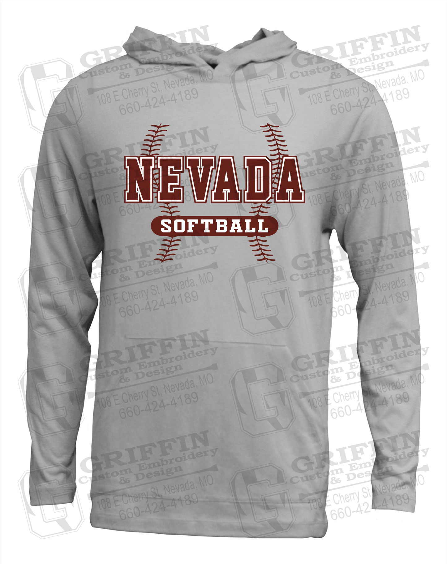 Soft-Tek T-Shirt Hoodie - Softball - Nevada Tigers 24-E