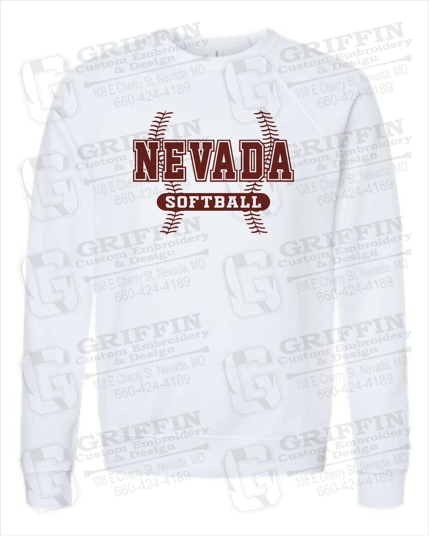 Sponge Fleece Sweatshirt - Softball - Nevada Tigers 24-E