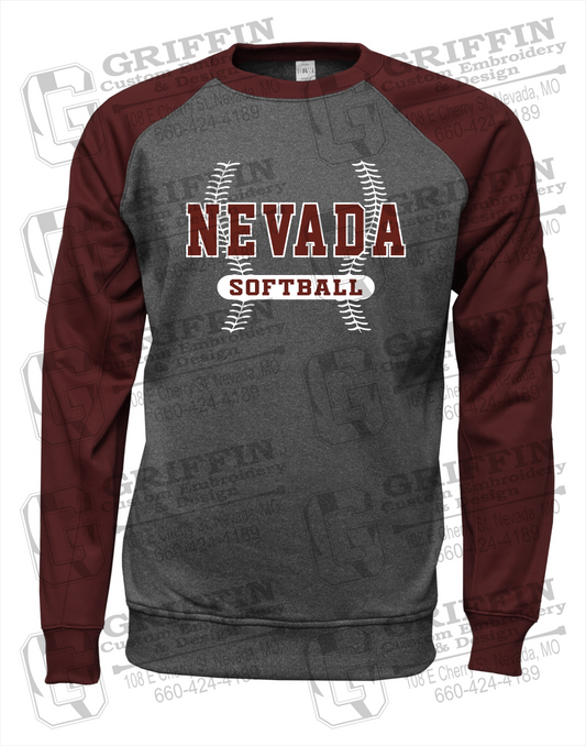 Nevada Tigers 24-E Youth Raglan Sweatshirt - Softball
