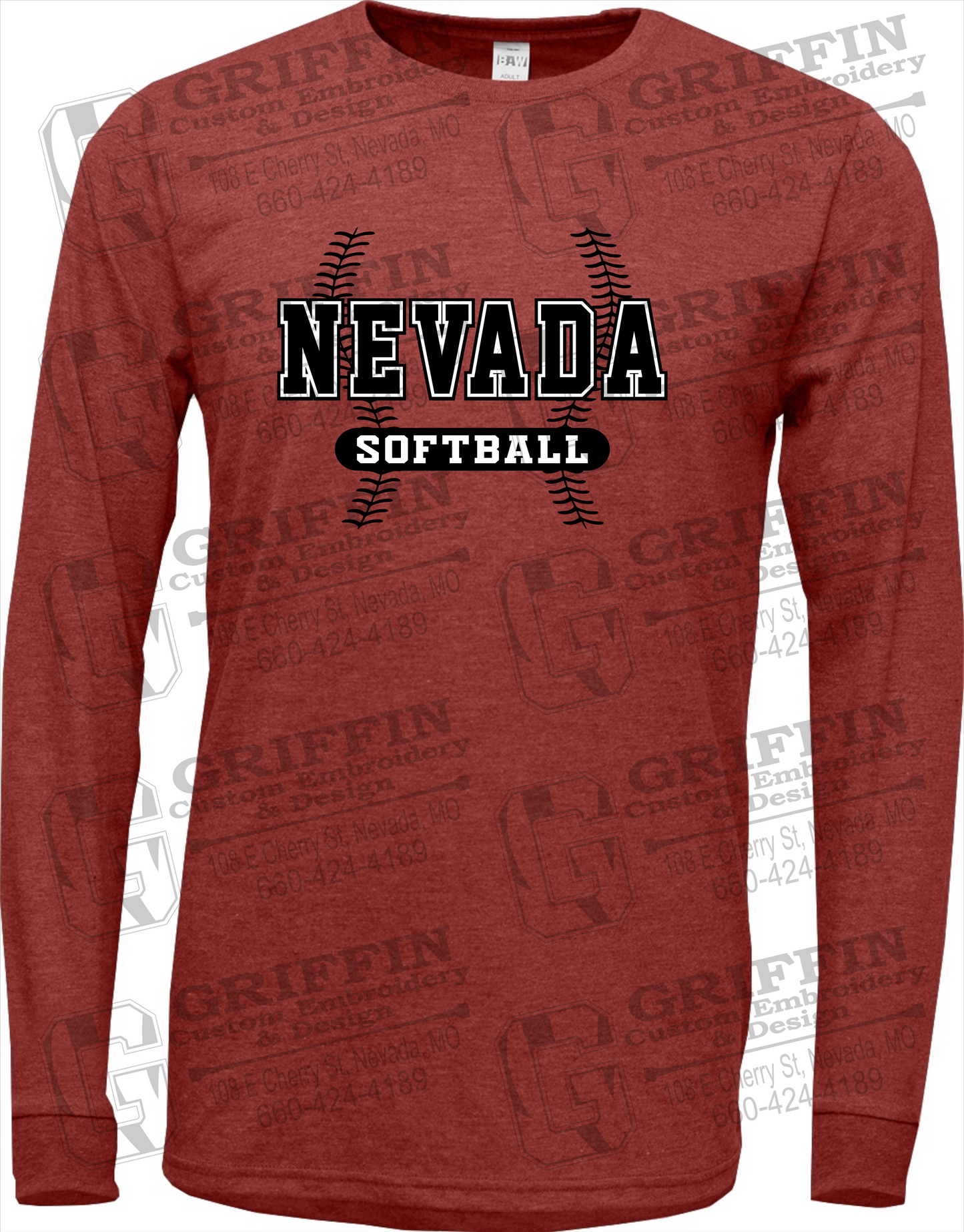 Soft-Tek Long Sleeve T-Shirt - Softball - Nevada Tigers 24-E