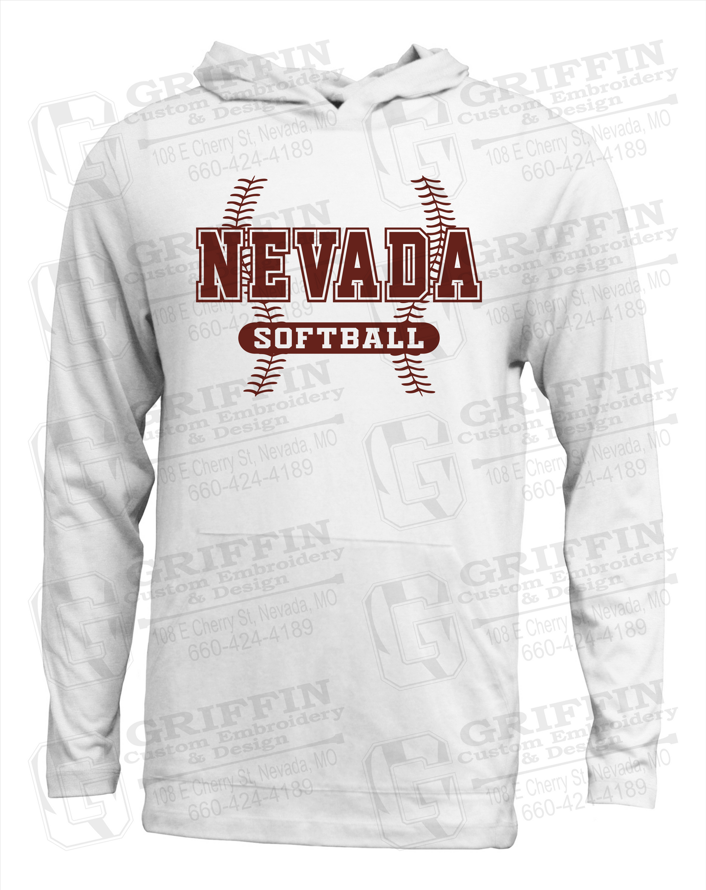 Soft-Tek T-Shirt Hoodie - Softball - Nevada Tigers 24-E