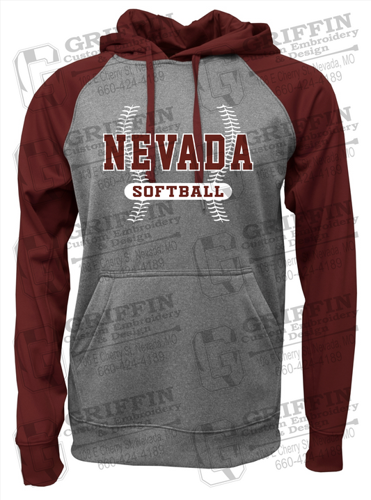 Nevada Tigers 24-E Youth Raglan Hoodie - Softball