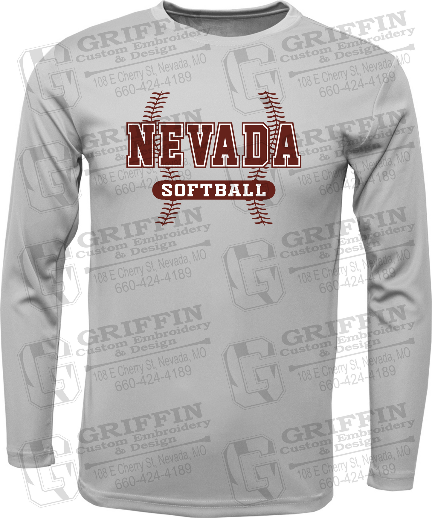 Toddler Dry-Fit Long Sleeve T-Shirt - Softball - Nevada Tigers 24-E