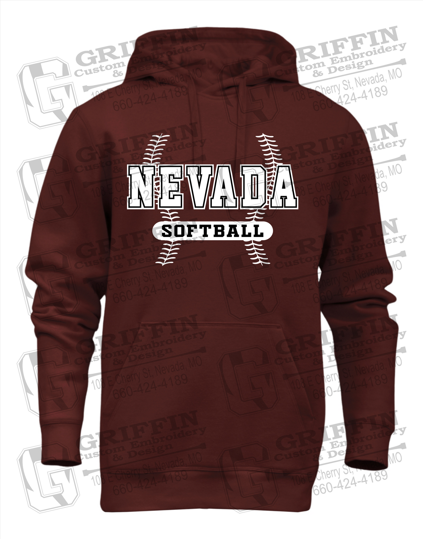 Heavyweight Fleece Hoodie - Softball - Nevada Tigers 24-E