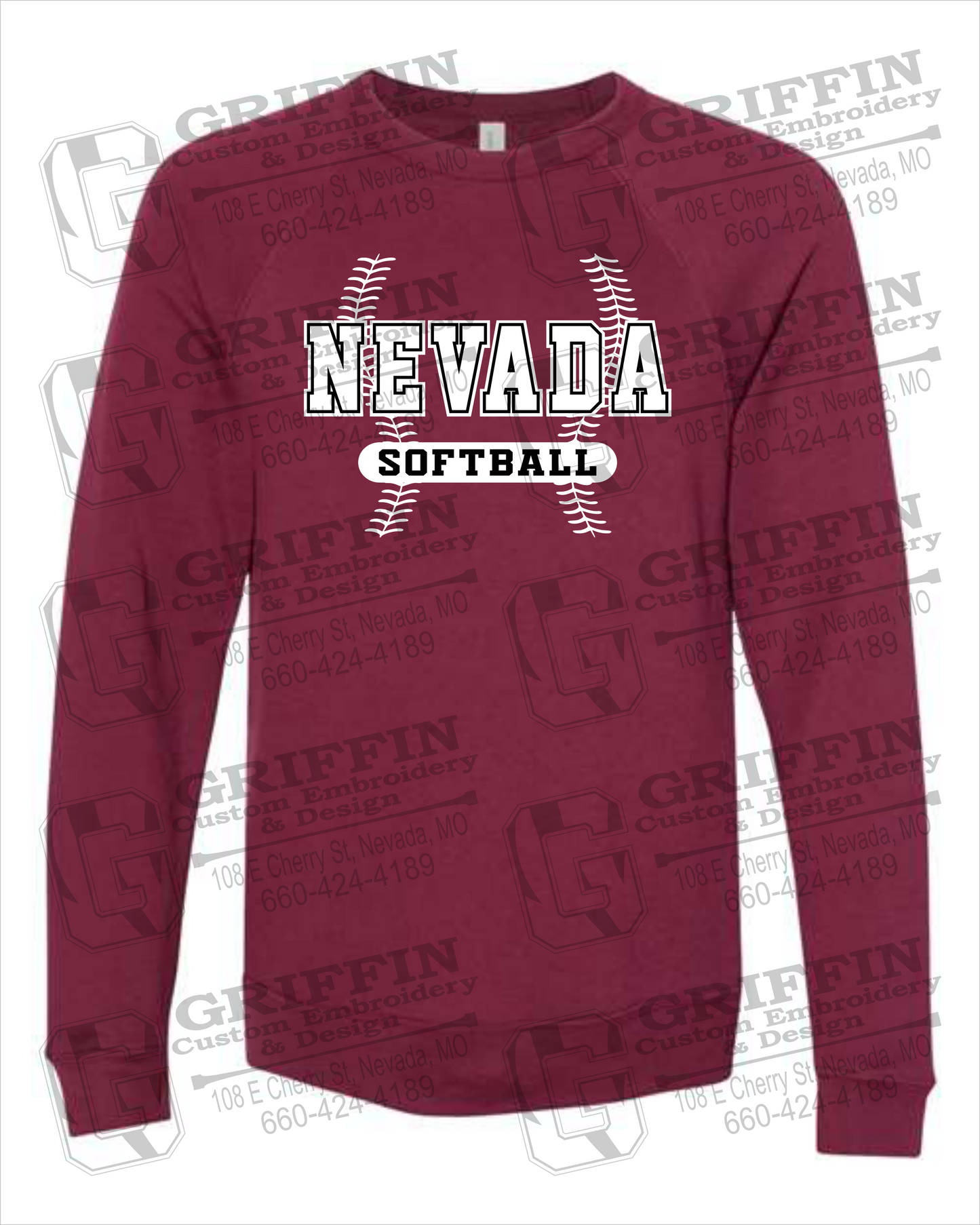 Sponge Fleece Sweatshirt - Softball - Nevada Tigers 24-E