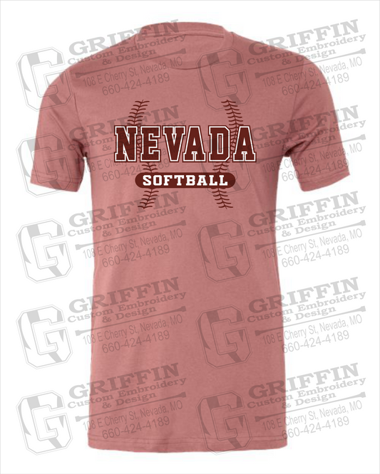 Cotton Short Sleeve T-Shirt - Softball - Nevada Tigers 24-E